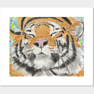 Tiger  cat face Posters and Art